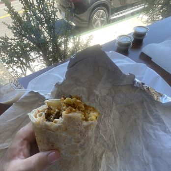 Brick and Flour - Breakfast burrito no salsa pico add steak - Mexican Near Me - Glendale, California Brick and Flour - Breakfast burrito no salsa pico add steak - Mexican Near Me - Glendale, California