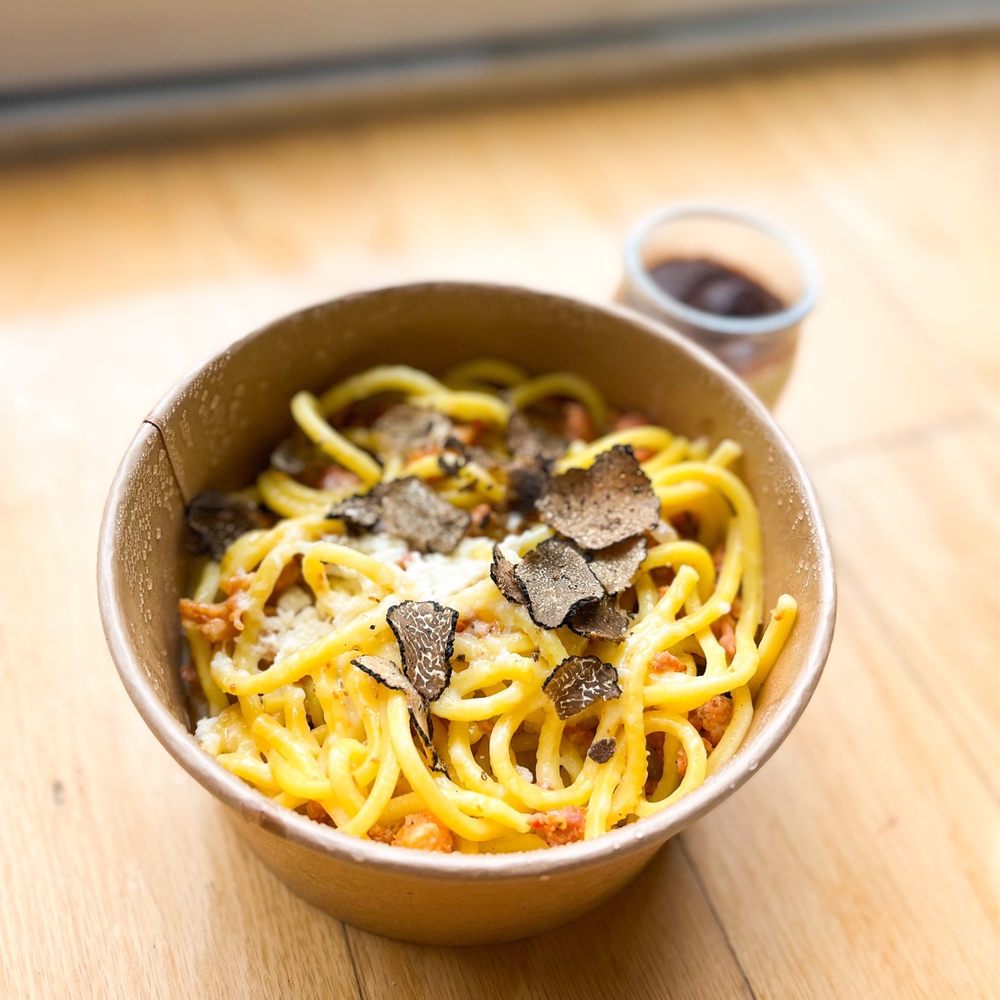 Terroni - a bowl of spaghetti with mushrooms - Italian Near Me - Toronto, Ontario Terroni - a bowl of spaghetti with mushrooms - Italian Near Me - Toronto, Ontario