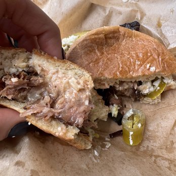 Bridgett's Kitchen - Brisket sandwich with red slaw - Barbeque Near Me - Lexington, North Carolina