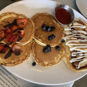 Turning Point - Flight of Pancakes (Berry Chocolaty, Lemon Blueberry Dream, Cinnamon Roll) - Breakfast & Brunch Near Me - Marlton, New Jersey Turning Point - Flight of Pancakes (Berry Chocolaty, Lemon Blueberry Dream, Cinnamon Roll) - Breakfast & Brunch Near Me - Marlton, New Jersey