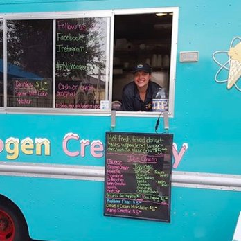 Nitrogen Creamery - a woman in a blue food truck - Ice Cream & Frozen Yogurt Near Me Nitrogen Creamery - a woman in a blue food truck - Ice Cream & Frozen Yogurt Near Me