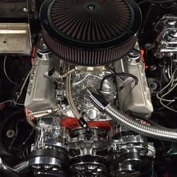 Hot Rod Specialties - HRS installed serpentine belt set up also added power steering and air conditioning to this beautiful 56 Belair.