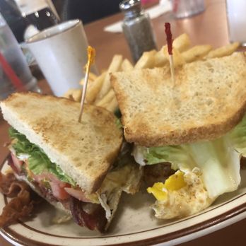 Coral Cafe - Bacon and Egg Breakfast Sandwich on Sourdough - American Near Me - Burbank, California