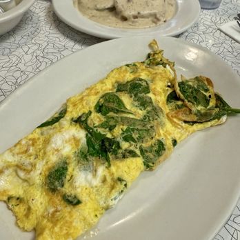Louie's Grill - Spinach & feta omelette and a small biscuits & gravy - American Near Me - Forest Park, Illinois