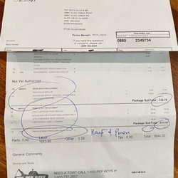Pep Boys - pep Boys invoice diagnostic estimate