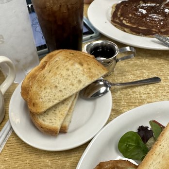 Early Bird Diner - Side of toast and chocolate chip pancake - Diners Near Me - Charleston, South Carolina