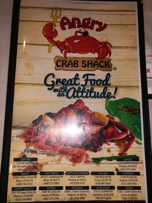 Menu photo 5 Angry Crab Shack Phoenix, AZ