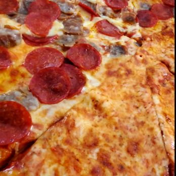 Oak Neck Pizzeria & Catering - Got a large pie half pepperoni sausage, - Pizza Near Me - West Islip, New York Oak Neck Pizzeria & Catering - Got a large pie half pepperoni sausage, - Pizza Near Me - West Islip, New York