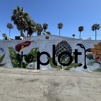 The Plot - Mural on the back on the building - Vegan Near Me - Oceanside, California The Plot - Mural on the back on the building - Vegan Near Me - Oceanside, California