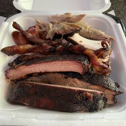 (5) meats they offer (can't see the brisket) (5) meats they offer (can't see the brisket)