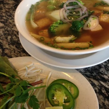 Pho Apple - Tofu and vegetable pho with fixings - Vietnamese Near Me - Plano, Texas Pho Apple - Tofu and vegetable pho with fixings - Vietnamese Near Me - Plano, Texas