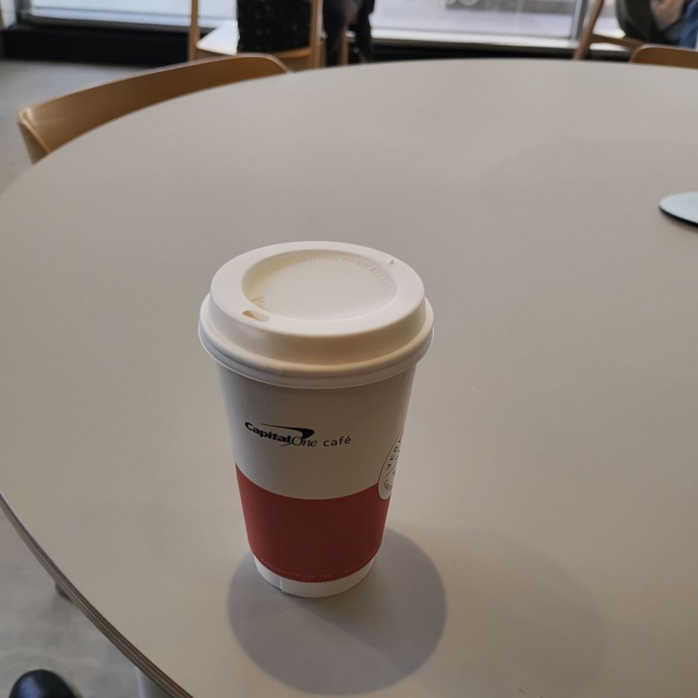 Capital One Café - 16 oz. caramel latte - Banks & Credit Unions Near Me - Chicago, Illinois