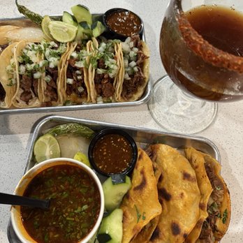 Elviras Taqueria - Quesabirria tacos (without queso because I'm lactose) and regular soft tacos - Mexican Near Me - Cathedral City, California Elviras Taqueria - Quesabirria tacos (without queso because I'm lactose) and regular soft tacos - Mexican Near Me - Cathedral City, California