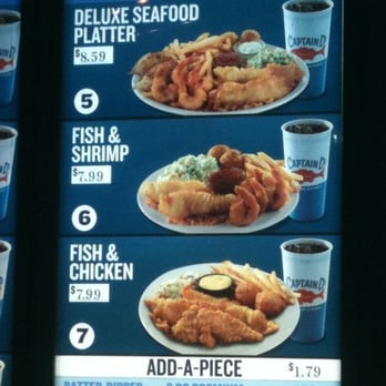 Captain D's - a menu for seafood selection combos - Seafood Near Me - Alexandria, Louisiana