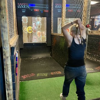 Sappy Axes - Killing zombies - Axe Throwing Near Me - Acworth, Georgia