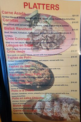 Menu photo 1 El Michoacano Coalinga, CA