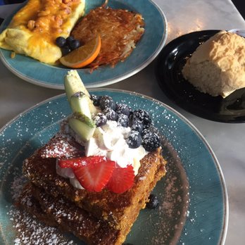 Blue Moon Too - Ham & cheddar omelet, biscuit, and full stack of Captain Crunch French toast - Cafes Near Me - Baltimore, Maryland Blue Moon Too - Ham & cheddar omelet, biscuit, and full stack of Captain Crunch French toast - Cafes Near Me - Baltimore, Maryland