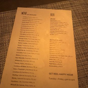 Reel Fish Coastal Kitchen & Bar - Wine and Beer List - Seafood Near Me - Winter Park, Florida Reel Fish Coastal Kitchen & Bar - Wine and Beer List - Seafood Near Me - Winter Park, Florida