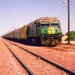 Indian-Pacific Train - Cook, South Australia. One of the remotest settlements on the planet, regularly hitting 50C.