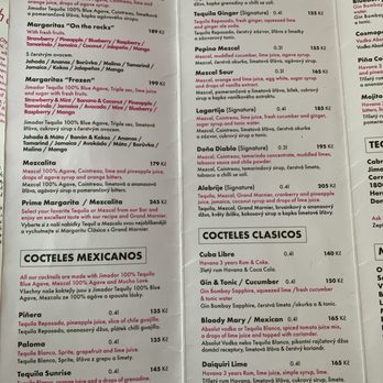 Alebrijes - Drink Menu - Mexican Near Me - Praha 1, Puerto Rico