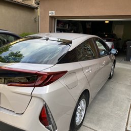 these are pictures of completed repairs. Unfortunately my phone broke that had original accident pictures. remember,i was rear ended on fwy!