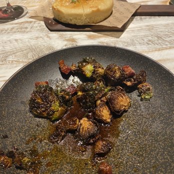Olive & Hay - I ate most righty away but here is a bit of the Brussels. And the bread was so amazing!!!! - Italian Near Me - Napa, California Olive & Hay - I ate most righty away but here is a bit of the Brussels. And the bread was so amazing!!!! - Italian Near Me - Napa, California