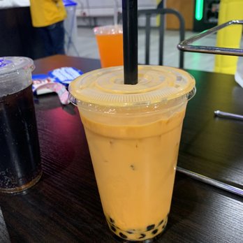 No Surrender Adventure Park - Thai milk tea with regular boba - Laser Tag Near Me - Clovis, California