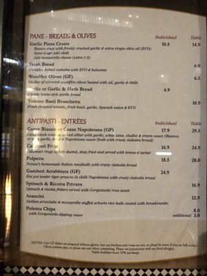 Menu photo 6 Andiamo Trattoria Sydney, NSW