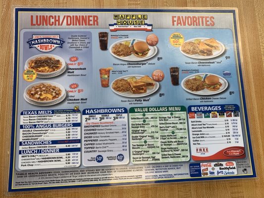 Menu photo 4 Waffle House Tampa, FL