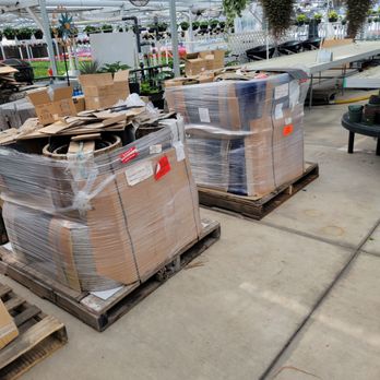 Schaefer Greenhouses - Pots still on unwrapped pallets 04/27/2026 - Nurseries & Gardening Near Me - Montgomery, Illinois