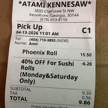 Atami Grill and Sushi - Sushi Bars Near Me - Kennesaw, Georgia