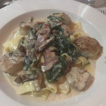 Windsor Steak and Seafood - Scallops, prosciutto, mushrooms in a cream sauce over fresh pappardelle. - Seafood Near Me - Windsor, Connecticut