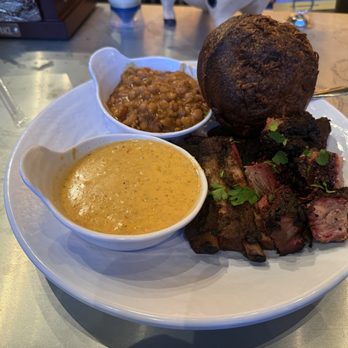 Salt + Smoke - Creamed Corn, Pit Beans, 1/4 Rack Ribs, Burnt Ends and a Popover - Barbeque Near Me - Edwardsville, Illinois