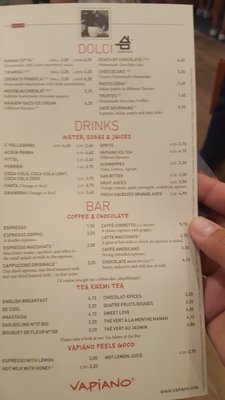 Menu photo 5 Vapiano Paris, 75 Menu photo 5 Vapiano Paris, 75