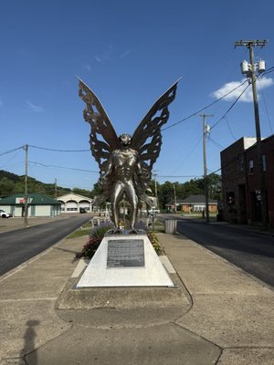 Mothman Statue and Marker by null