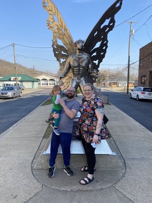 Mothman Statue and Marker by null