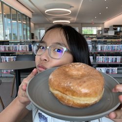 New Canaan Library - Giant donut at the cafe
