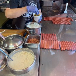 Coney's on the grill!