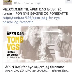 Tomb Videregående Skole og Landbruksstudier - Besøksdag for potensielle deltager rett rundt hjørnet!