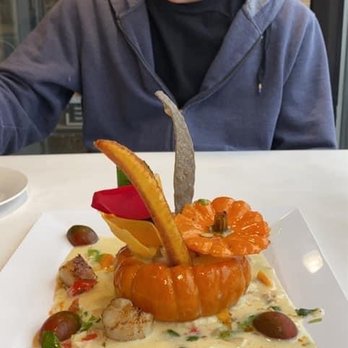 The Black Bear Bistro - Stuffed pumpkin, so tender we ate the whole thing minus the top! - New American Near Me - Algonquin, Illinois The Black Bear Bistro - Stuffed pumpkin, so tender we ate the whole thing minus the top! - New American Near Me - Algonquin, Illinois