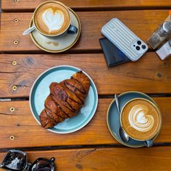 Eighty/Twenty - flat whites and croissant