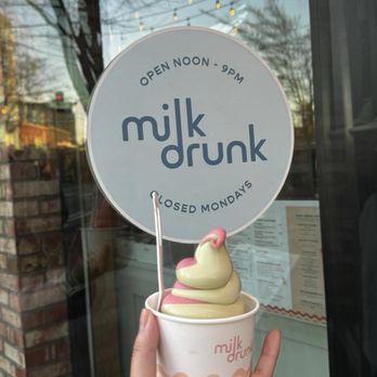 Milk Drunk - Strawberry-Matcha Swirl (To-Go) - Ice Cream & Frozen Yogurt Near Me - Seattle, Washington Milk Drunk - Strawberry-Matcha Swirl (To-Go) - Ice Cream & Frozen Yogurt Near Me - Seattle, Washington