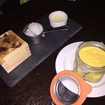 Wabi Sabi - Bread pudding with sesame ice cream  Also  Mango pudding  Both fabulous - Japanese Near Me - Bloomfield, New Jersey