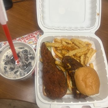 Dave's Hot Chicken - Hot chicken Single Dave's #3 1 Tender & 1 Slider w/ Fries - Chicken Shop Near Me - Dublin, California Dave's Hot Chicken - Hot chicken Single Dave's #3 1 Tender & 1 Slider w/ Fries - Chicken Shop Near Me - Dublin, California