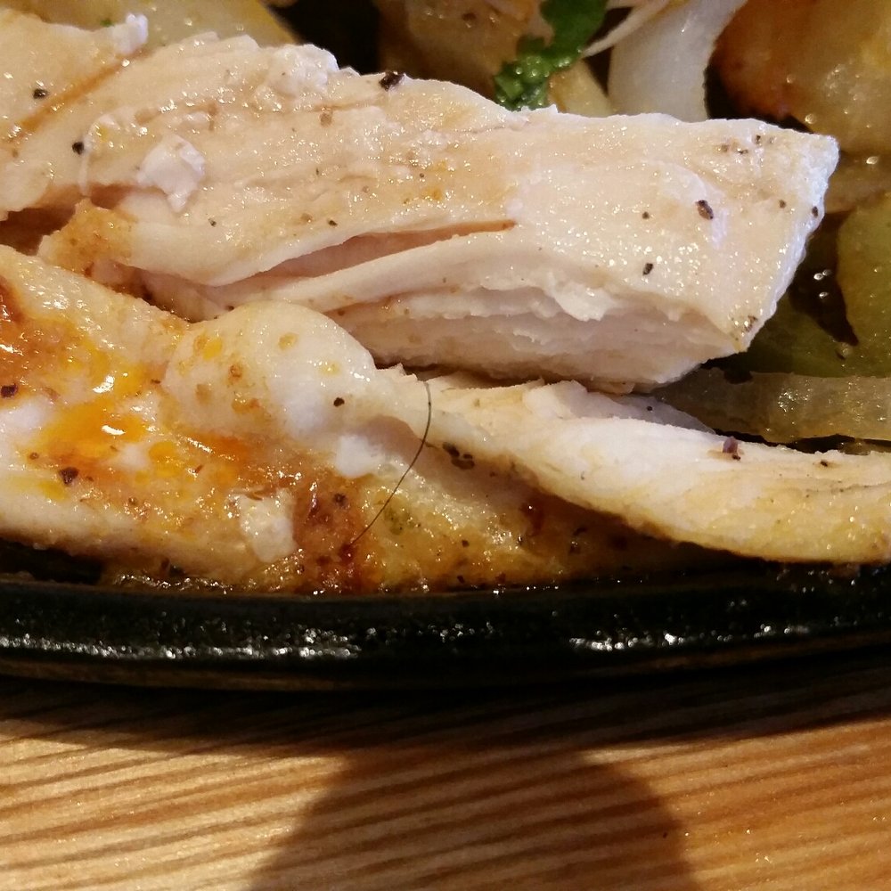 See the lovely hair in our food! Unfortunately can't take a pic of the cigarette smell throughout the entire place.