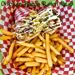 Grub Slingers - Chicken Bacon Ranch Wrap Basket 
$12.00
