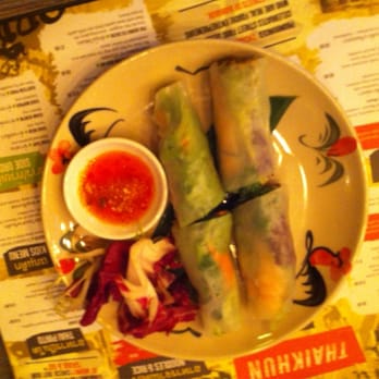 Thaikhun - Rice paper wrapped prawns £5.95 and really fresh - Thai Near Me - Manchester, XGM