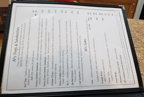 Menu photo 4 Al's Hamburger Shop Green Bay, WI Menu photo 4 Al's Hamburger Shop Green Bay, WI