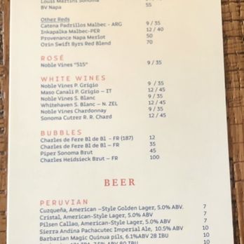 Kousine Boca Raton - Drink menu - Peruvian Near Me - Boca Raton, Florida Kousine Boca Raton - Drink menu - Peruvian Near Me - Boca Raton, Florida