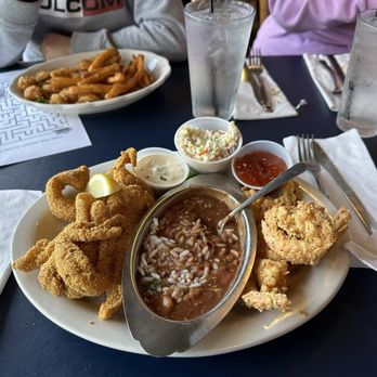 Blind Tiger - Fried Catfish and Shrimp Combo with Beans and Rice - Cajun/Creole Near Me - Shreveport, Louisiana Blind Tiger - Fried Catfish and Shrimp Combo with Beans and Rice - Cajun/Creole Near Me - Shreveport, Louisiana